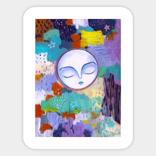 Abstract Moon Sticker